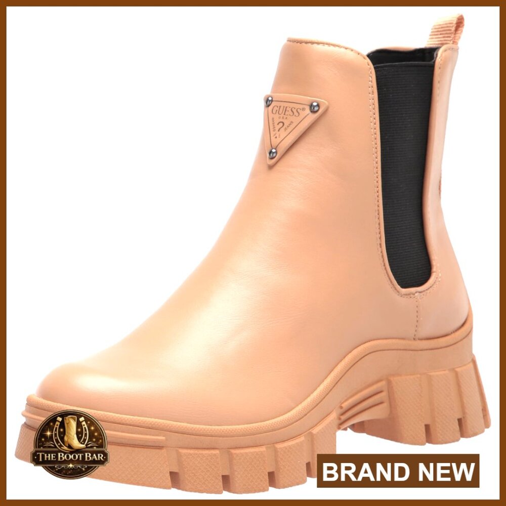 Pull-On Ankle Boots with Lug Sole, Faux Leather, Fall Staple